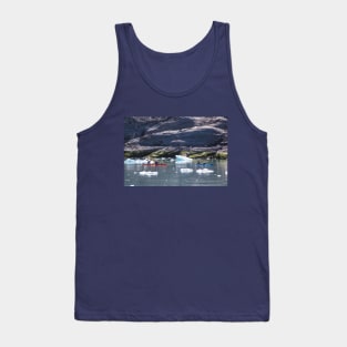 USA. Alaska. Canoes among floating Ice. Tank Top